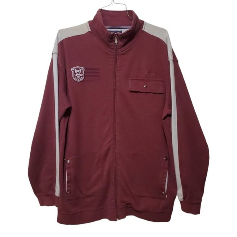 Phat‎ Farm Track Jacket Full Zip Sweatshirt Men's L Retro Embroidered Spellout